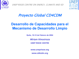 El Programa Global CD4CDM: Desarrollo de