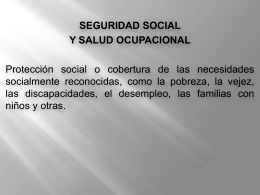 SEGURIDAD SOCIAL Y SALUD OCUPACIONAL