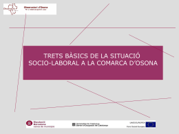 09/11/2009 Informe especial per Consell Econòmic i Social de la