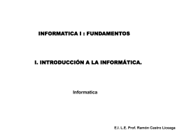 introducción a la informática - Docencia FCA-UNAM