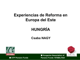 "Experiencias de Reforma en Europa del Este: Hungría
