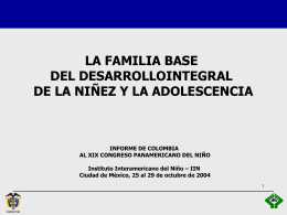 Diapositiva 1 - Instituto Interamericano del Niño, la Niña y