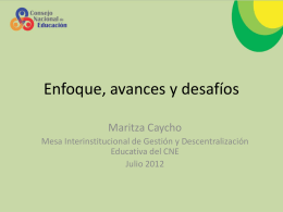 Maritza Caycho - Consejo Nacional de Educación