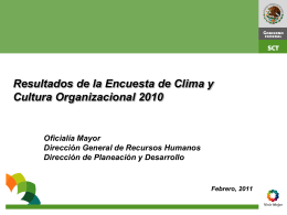 Resultados de la Encuesta de Clima y Cultura Organizacional 2010