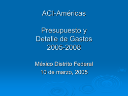 Plan Operativo ACI-Américas - Alianza Cooperativa Internacional en