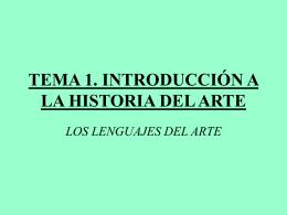 tema 1. introducción a la historia del arte los