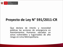 Proyecto de Ley N° 591/2011-CR - Congreso de la República del