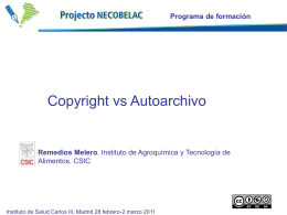 Reme Melero: Copyright vs Autoarchivo