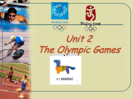 Unit 2 The Olympic Games
