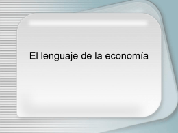 El lenguaje de la economía