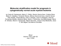 Molecular stratification model for prognosis in