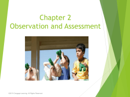 Chapter 2 Observation and Assessment
