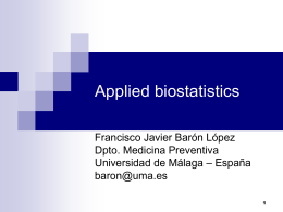 2 - Bioestadística - Universidad de Málaga