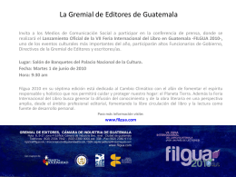 La Gremial de Editores de Guatemala
