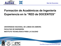 RED de DOCENTES - Universidad Tecnológica Nacional