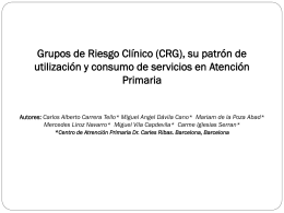 Grupos de Riesgo Clínico (CRG)