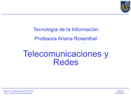 Clase 9 Telecomunicaciones y Redes