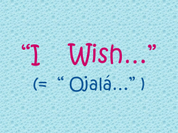 “I Wish…” - WordPress.com