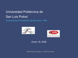 Universidad Politécnica de San Luis Potosí Proyecto para