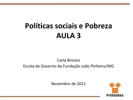Politicas sociais e Pobreza AULA 3