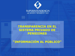 información al público - Superintendencia de Banca y Seguros