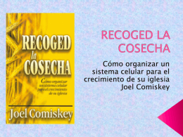 RECOGED LA COSECHA - ministerio "oasis de amor"