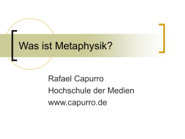metaphysik - Rafael Capurro