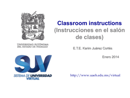 Classroom instructions - Universidad Autónoma del Estado de Hidalgo