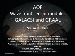 Stefan Ströbele in behalf of the GALACSI and GRAAL Team