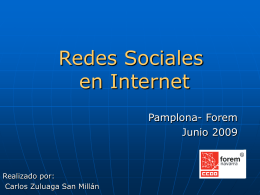 Presentación de Redes Sociales
