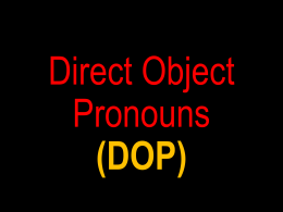 irect object pronouns