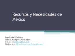Recursos y Necesidades de Mexico