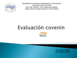 Evaluación covenin - UNEXPO-PRODUCCION-OCT-DIC-2010