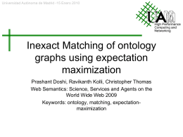 Inexact Matching of ontology graphs using expectation maximization