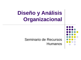 Diseño y Análisis Organizacional - RRHH-ESGC