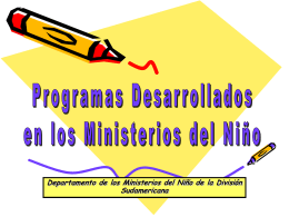 Programas dos Ministérios da Criança