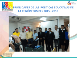 Prioridades Tumbes - Consejo Nacional de Educación
