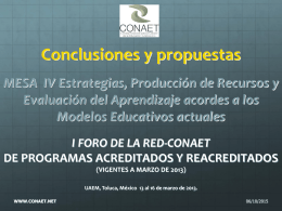 conclusiones iv congruencia modelos educ 2013