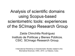 Analysis of scientific domains using Scopus-based - e-Lis