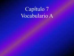 SP3 Chp. 7 Vocabulary A Primera Vista #1