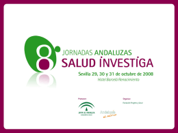 Diapositiva 1 - X Jornadas Andaluzas Salud Investiga