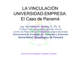 panama - Vicerrectoría de Investigación