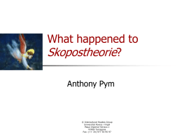 What happened to Skopostheorie?