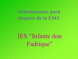 Bachillerato en el - IES Infante don Fadrique