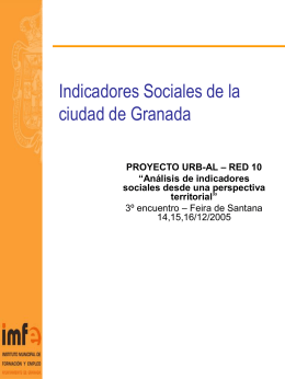 Análisis de indicadores sociales desde una perspectiva territorial