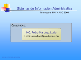 Capítulo 1. Introducción - Sistemas de Información Administrativa