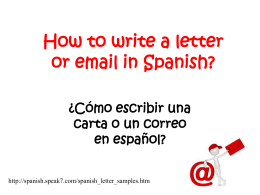 Examples of how to START a Spanish letter