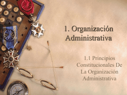 1. Organización Administrativa - Administracion