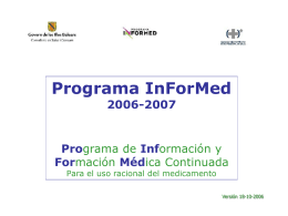 Presentación Power Point del Programa InForMed