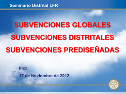Subvenciones Globales - Rotary Club Palma Junípero Serra